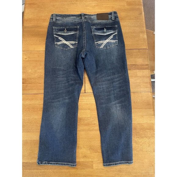 Jeans~Men's~Sz 36x30(29)~TK Axel Slim Boot Cut~Med Wash Denim~Preowned - Picture 2 of 9